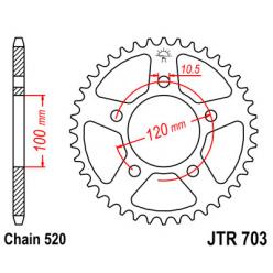 Звездочка задняя JT Sprockets (шаг 520 ) JT JTR703